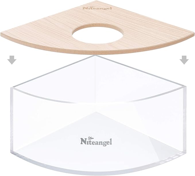 Acrylic Sand Bath Box for Hamsters Triangle Design Burlywood