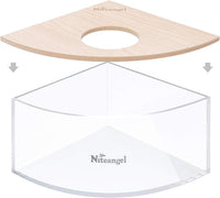 Acrylic Sand Bath Box for Hamsters Triangle Design Burlywood