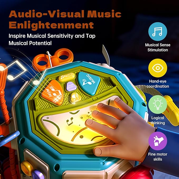 Activity cube for 1 2 and 3 year old kids early learning