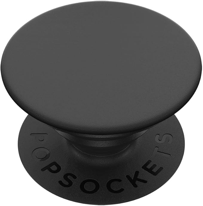 Adhesive phone grip holder black for smartphone back