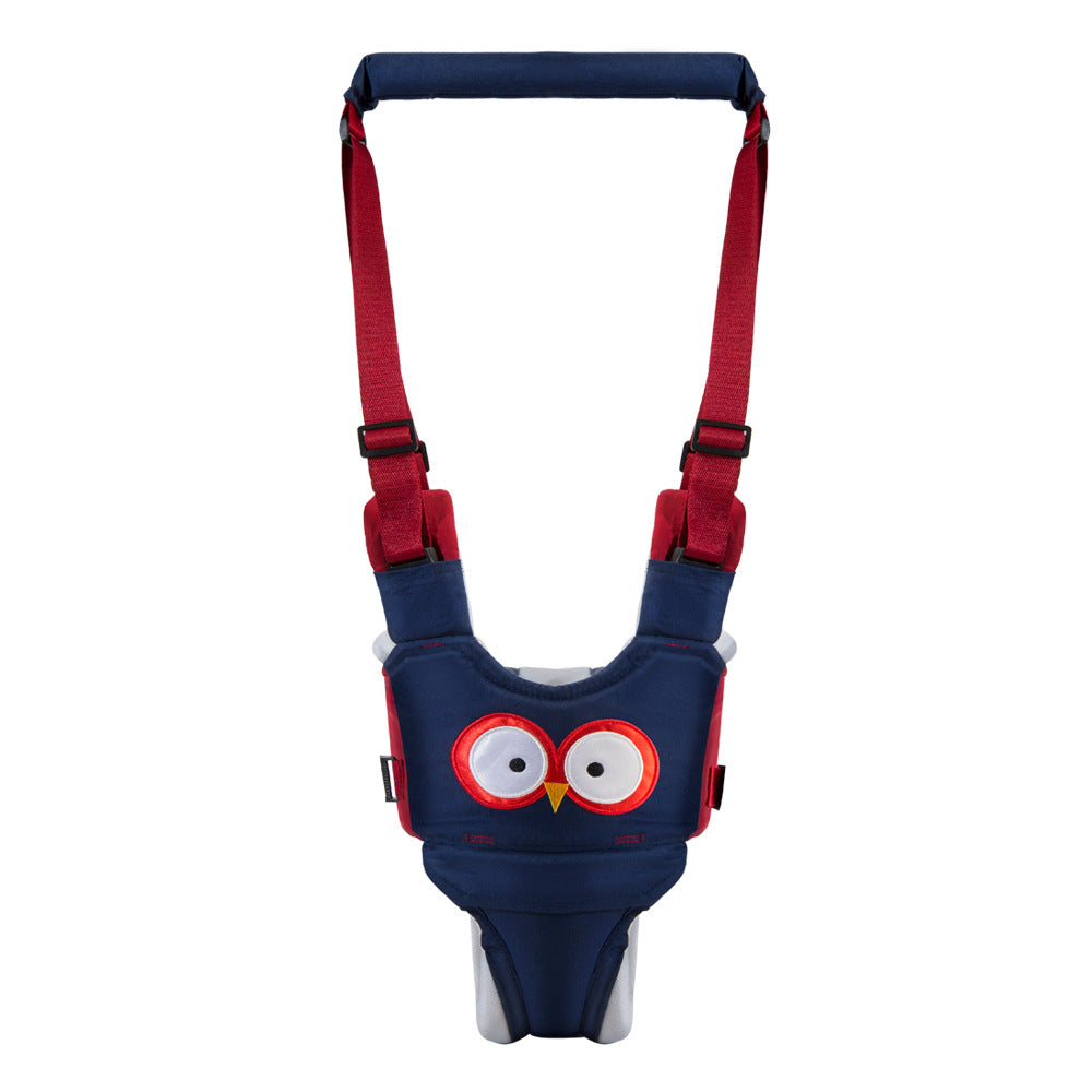 Adjustable baby walking support harness with parent guidance handle