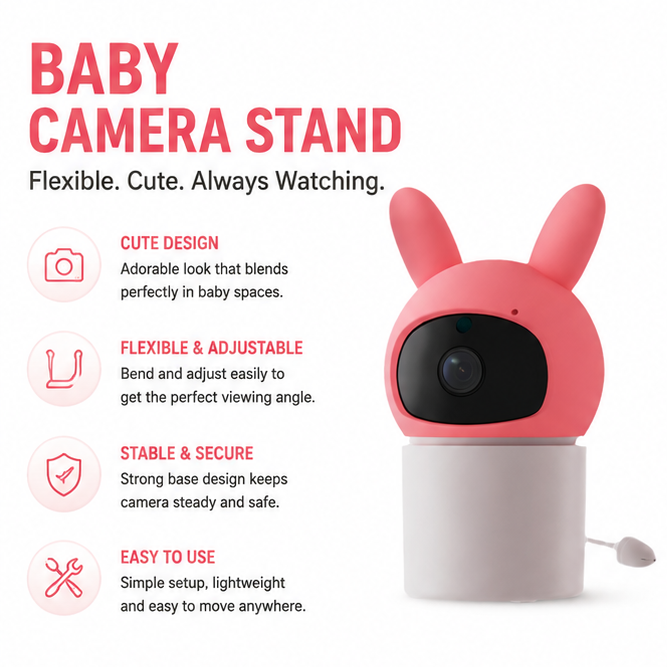 Adjustable flexible camera holder design