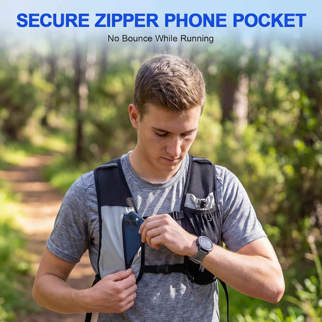 Hydration pack with adjustable chest and shoulder straps