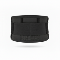 Adjustable comfort belt front view in black color