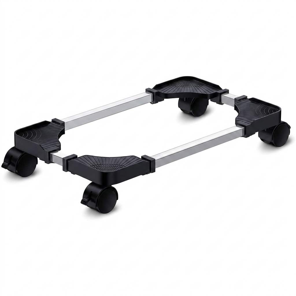 adjustable computer tower stand mobile cart riser with rolling wheels