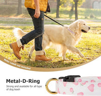 Adjustable handmade cotton dog collar with pendant, stylish and comfortable for pets