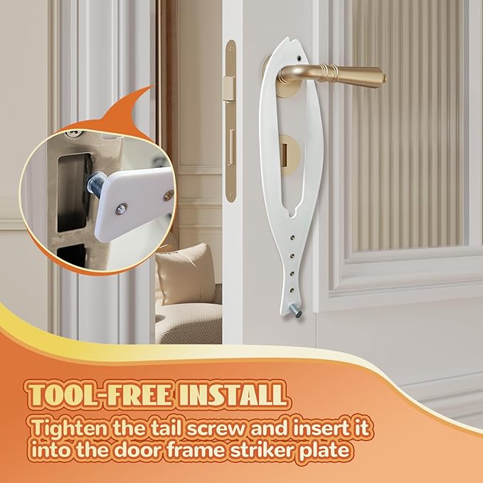 Adjustable door latch for cat room access