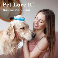 Adjustable Handle Pet Scrubber for Comfortable Grooming and Easy Use