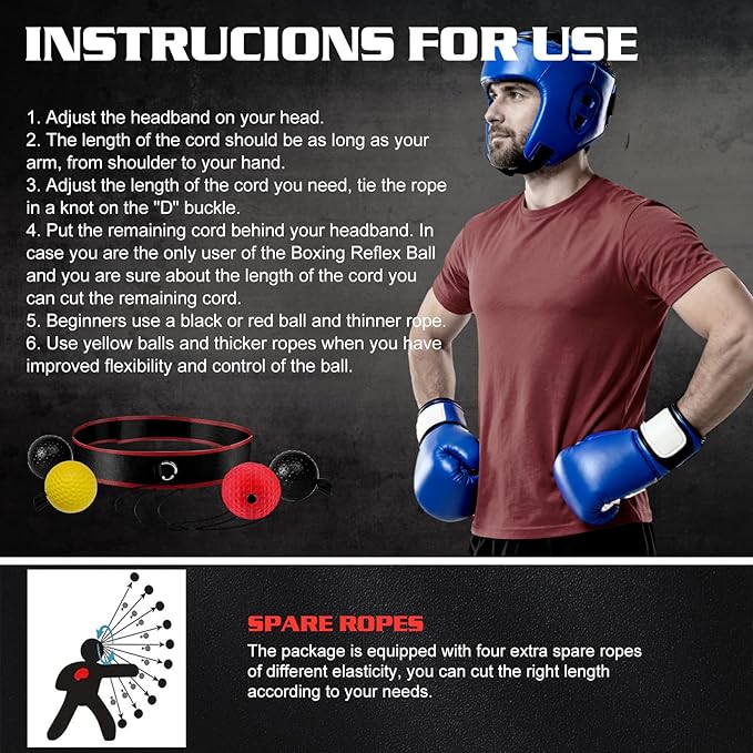 Adjustable Headband for Comfortable Reflex Ball Training
