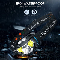 Adjustable LED headlamp with red light mode for night vision preservation