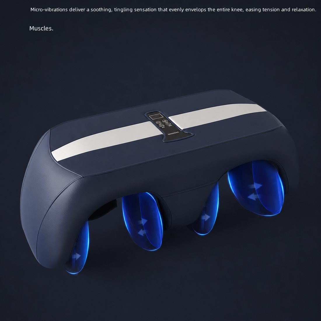Adjustable knee massager with comfortable warmth settings