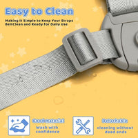 Adjustable high chair straps providing a secure fit for toddlers