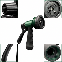 Adjustable hose nozzle for watering garden plants and lawn areas