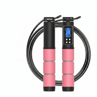 Adjustable jump rope with counter for fitness and workout training