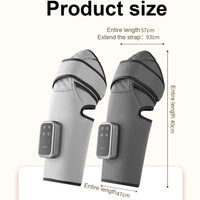 Adjustable knee massage wrap with flexible fastening strap