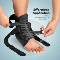 Adjustable lace-up ankle support for walking and daily comfort