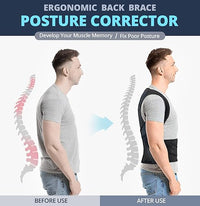 Adjustable large back brace posture corrector for personalized fit and pain relief
