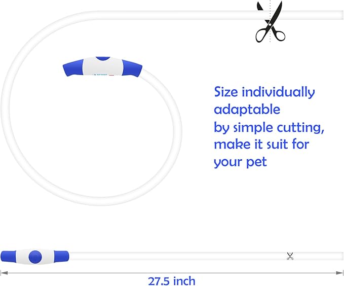Adjustable LED pet collar for regular walking use