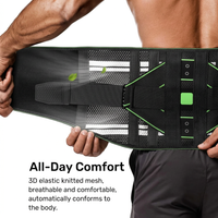 Adjustable lumbar support brace for men and women with compression straps