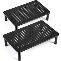 adjustable monitor riser with mesh platform for better ventilation