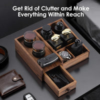 Fragrance organizer with adjustable partition for flexible bottle storage