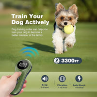 Adjustable Pet Collar Set With Remote Controller And Charging Cable