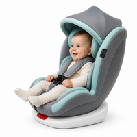 Adjustable recline rotating baby car seat