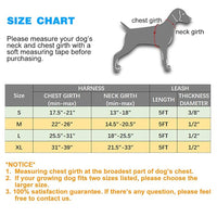 Adjustable reflective no-pull dog harness with heavy-duty 5ft leash for medium and large dogs