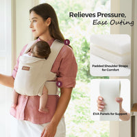 adjustable shoulder straps for newborn carrier with cross-back support