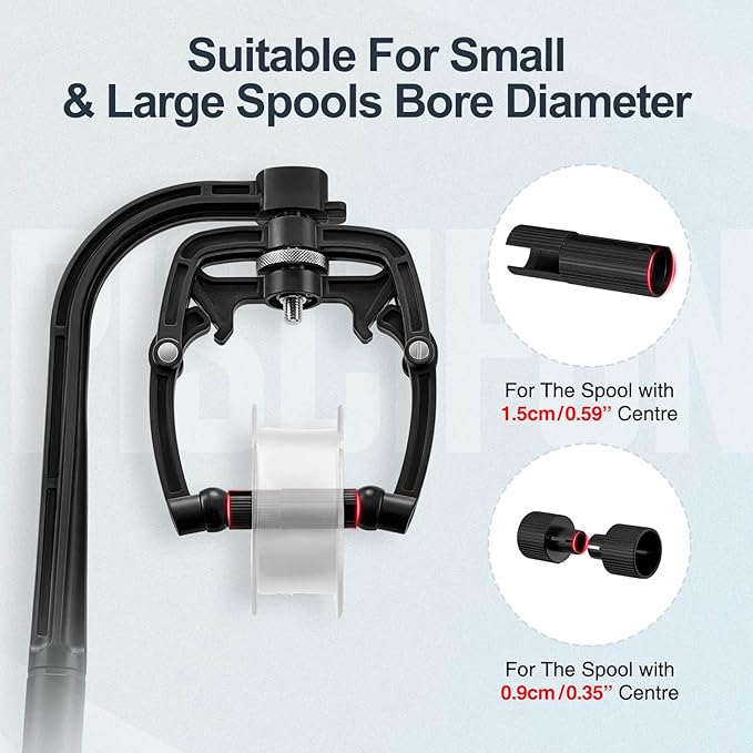 Adjustable Spool Holder for Fishing Line Spooler Tool