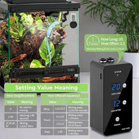 Reptile Misting System with Adjustable Spray Nozzles for Custom Humidity Control