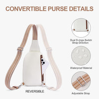 Adjustable shoulder strap on women’s travel sling bag
