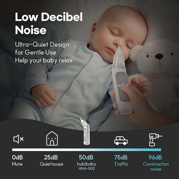 Electric baby nose cleaner with adjustable suction settings