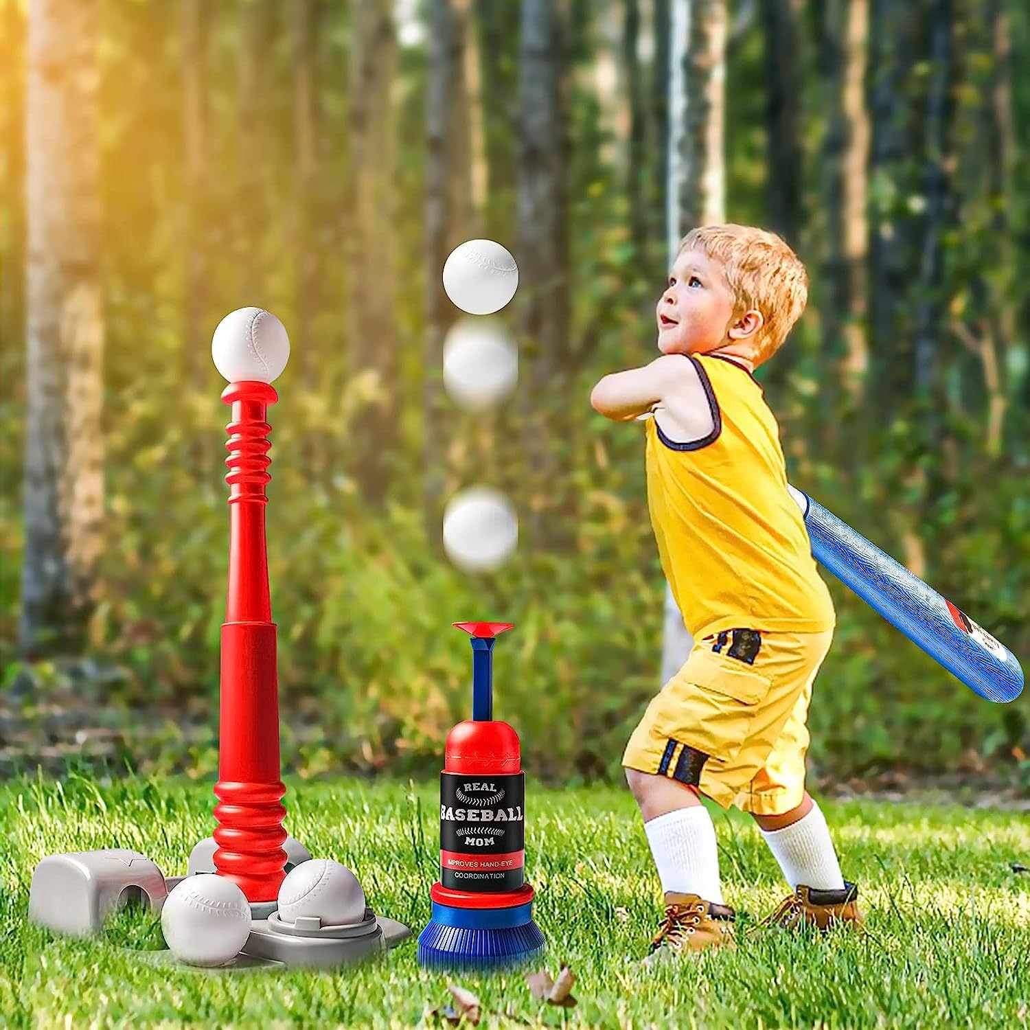 Adjustable T ball tee for kids practice