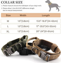 adjustable tactical pet collar for medium and large dogs