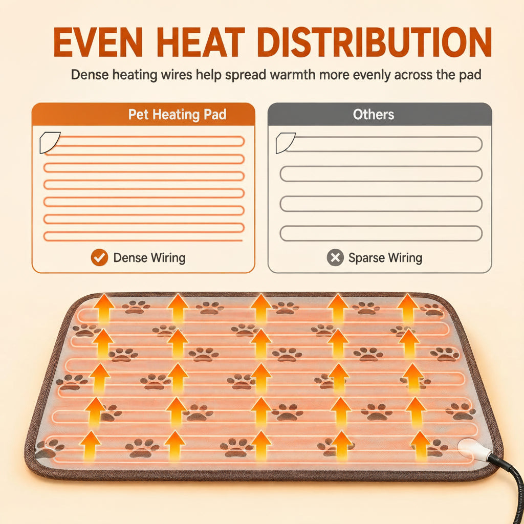 Pet heating mat with adjustable temperature control