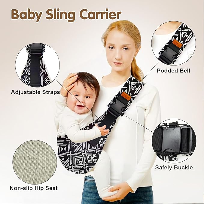 adjustable toddler carrier sling for ergonomic side and front carry