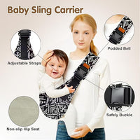 adjustable toddler carrier sling for ergonomic side and front carry