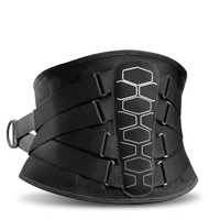 Adjustable waist belt with pulley system and removable back pad front view
