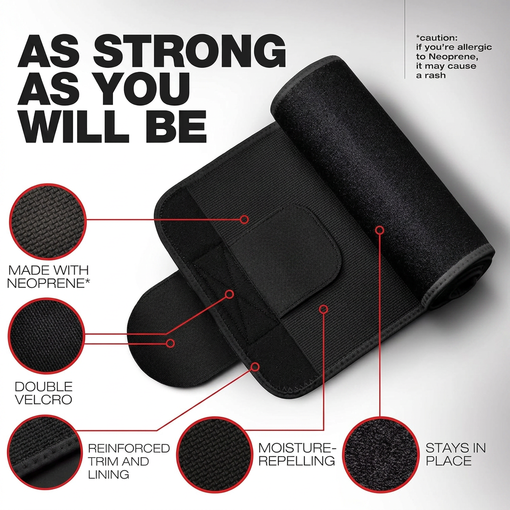 Adjustable waist trainer slimming wrap for stomach compression and exercise