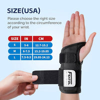 Adjustable wrist splint for pain relief from carpal tunnel, tendonitis, and De Quervain’s tenosynovitis