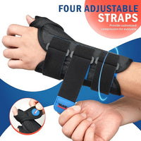 Adjustable wrist and thumb support brace for pain relief and joint stabilization during daily activities
