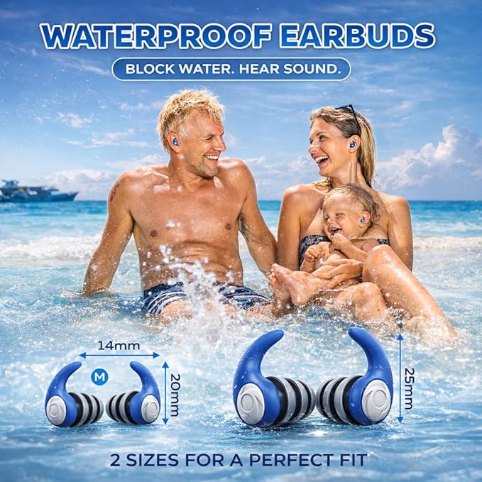 Ear Plugs Designed for Adults Swimming and Water Sports