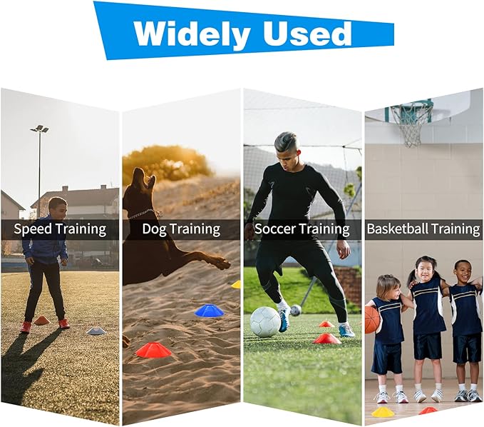 Agility marker cones for speed training drills and field practice