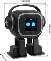 AI companion robot with animated emoji expressions