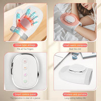 Front view of a portable air compression massage machine with easy-to-use buttons.