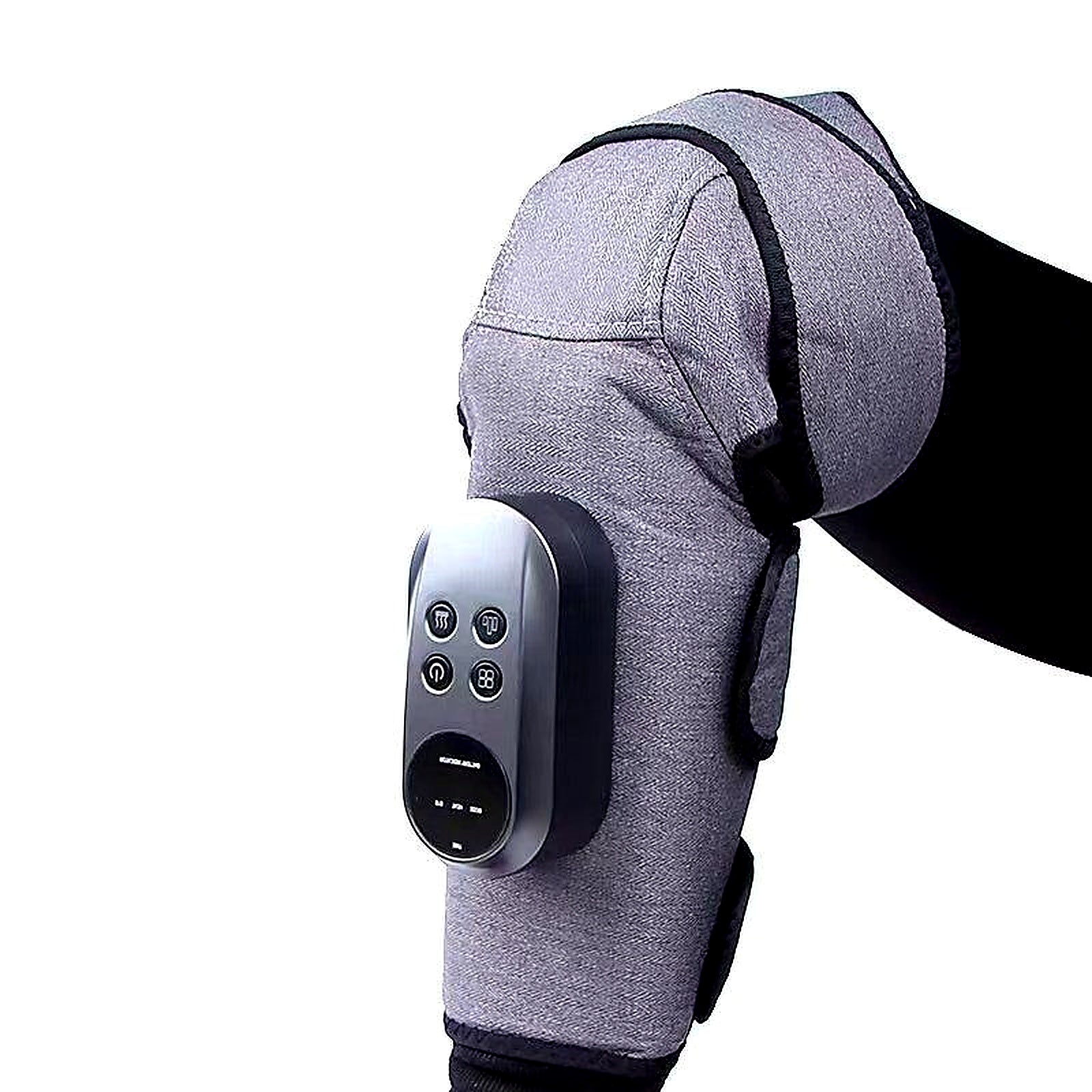 Air-pressure knee massager with adjustable warmth and vibration