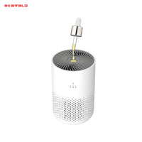 Air purifier with aroma diffuser tray for essential oil fragrance use