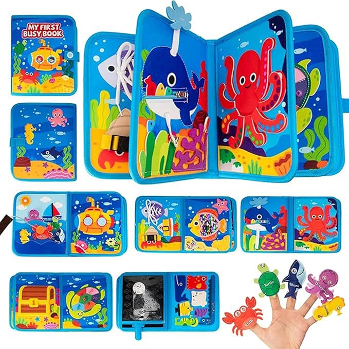 Airplane car activity board toy for educational play