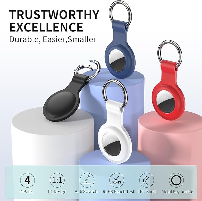 AirTag case snug fit protective cover with secure design for Apple AirTag tracker